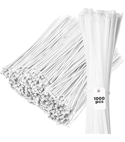 Amazon.com: Bolt Dropper 8 Inch 1000 White Zip Cable Ties 40lbs